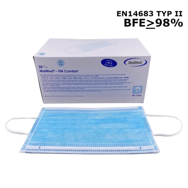 Mundschutz-Maske MaiMed, blau, 50 Stück