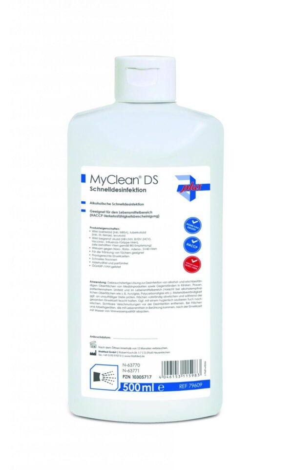 MyClean DS Schnelldesinfektion für Oberflächen (neutral), 500 ml