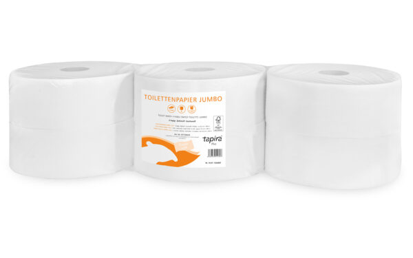 TAPIRA plus Toilettenpapier Jumbo, 2-lagig, 6 Rollen