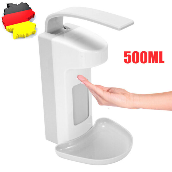 Seifenspender Wandspender Desinfektionsmittelspender 500ml  inkl. Abtropfschale